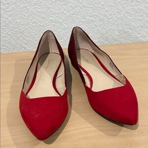 Calvin Klein Red Suede Heels